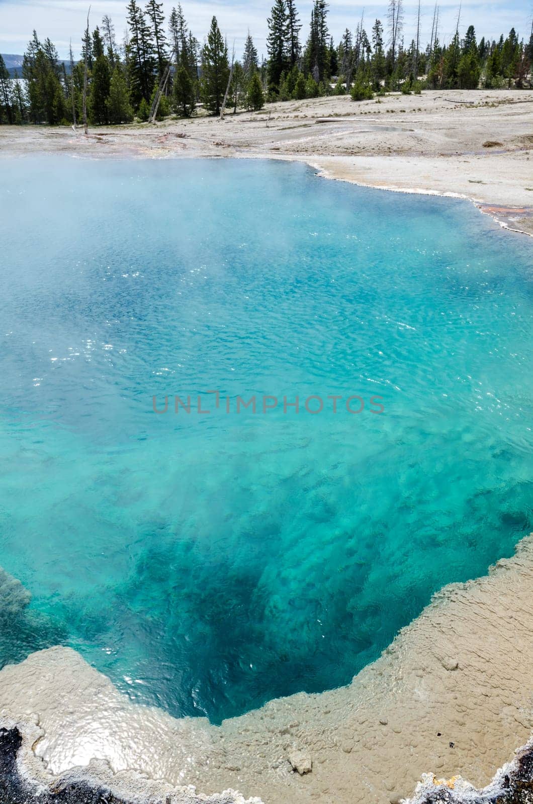 sulfur and geysers in Yellowstone National Park