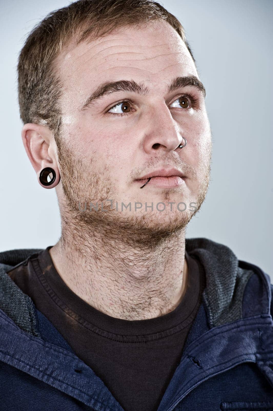 young alternative man with Piercing