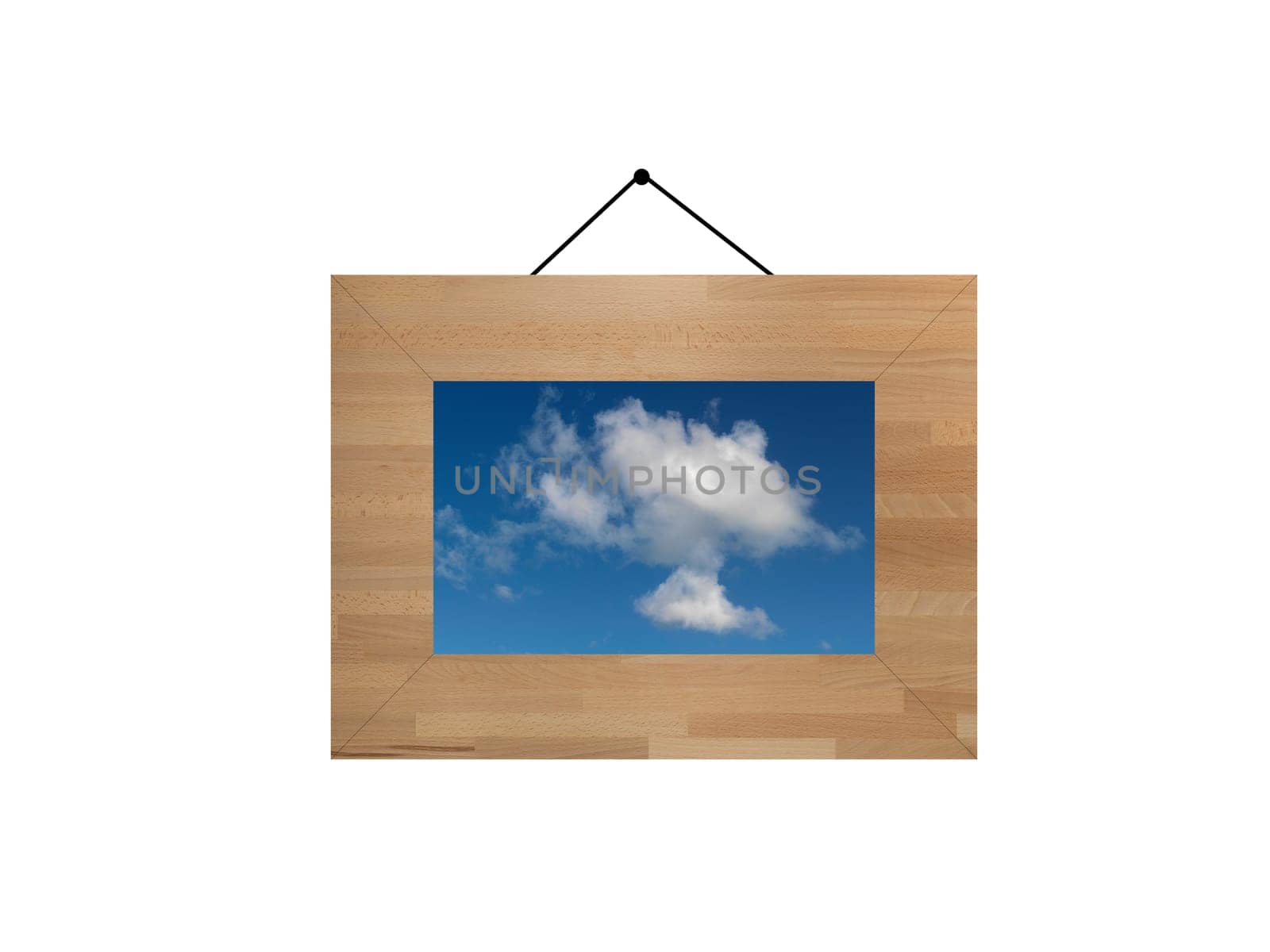 A close up shote of a vintage wooden photo frame
