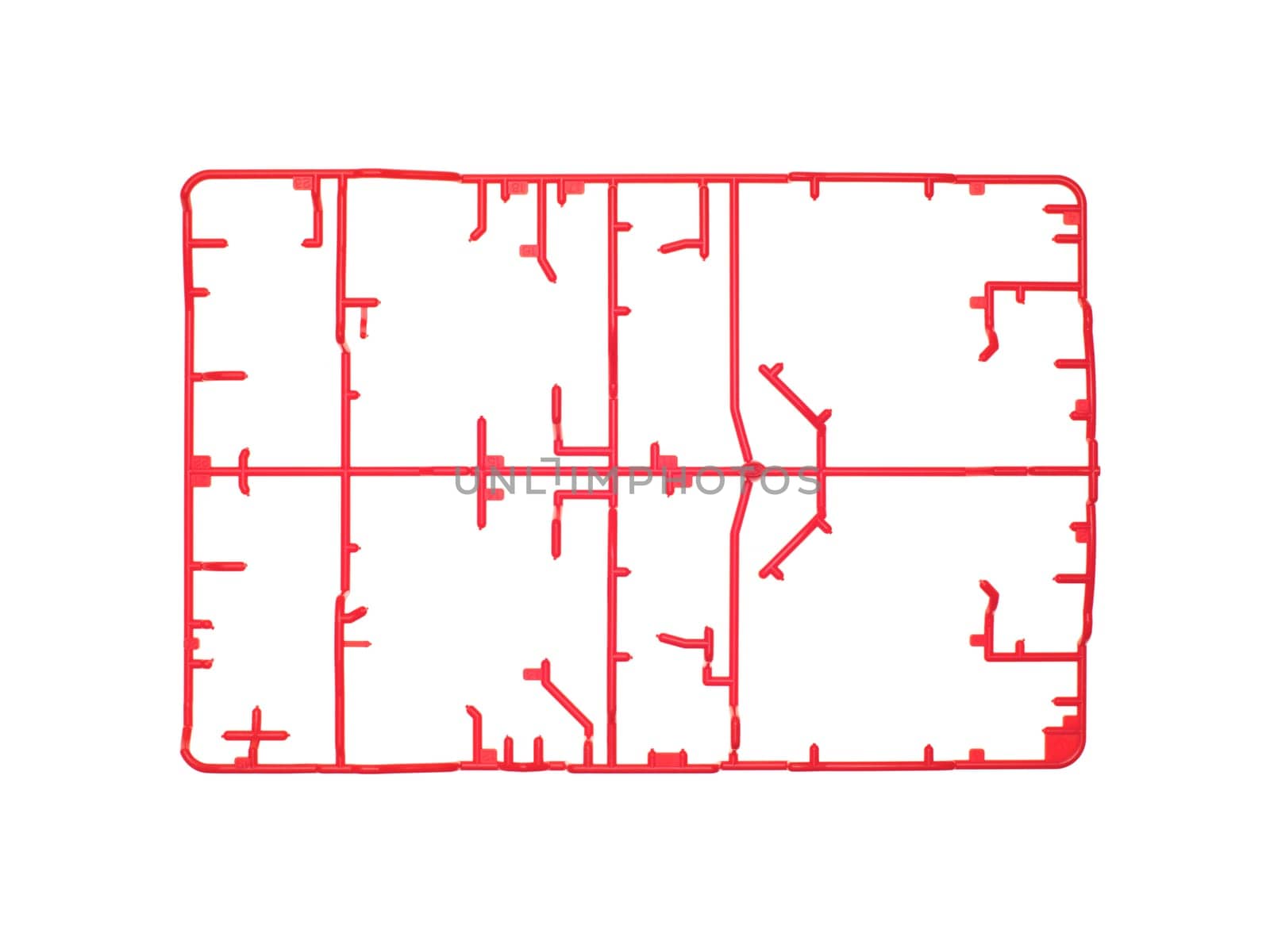 A plastic model kit on a white background