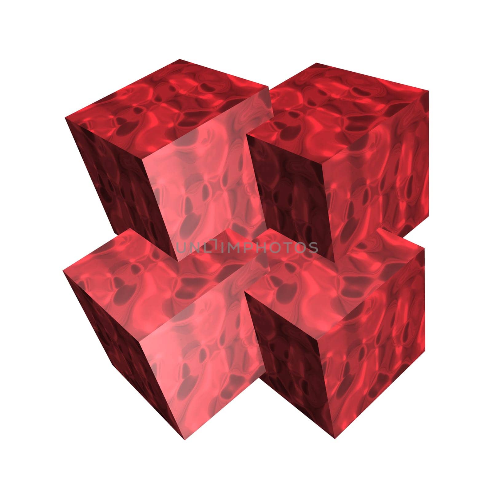 An abstract illustration of cubes on a white background