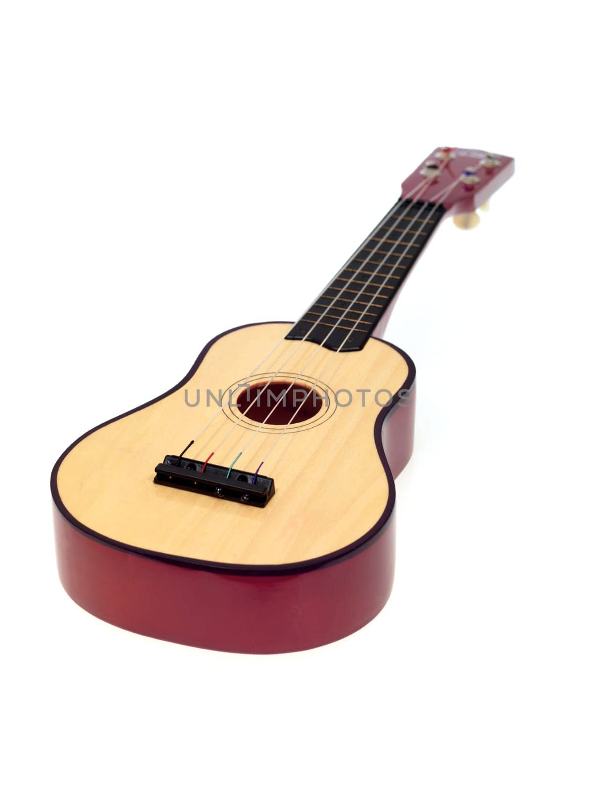 A guitar isolated against a white background
