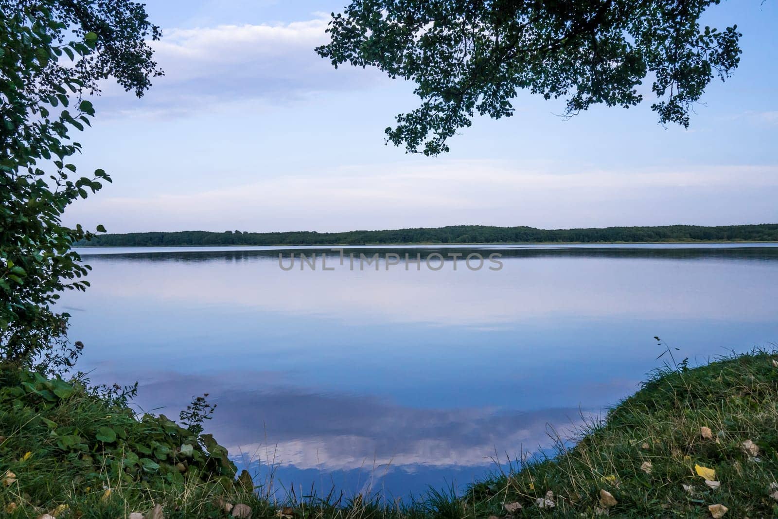 evening time at a lake