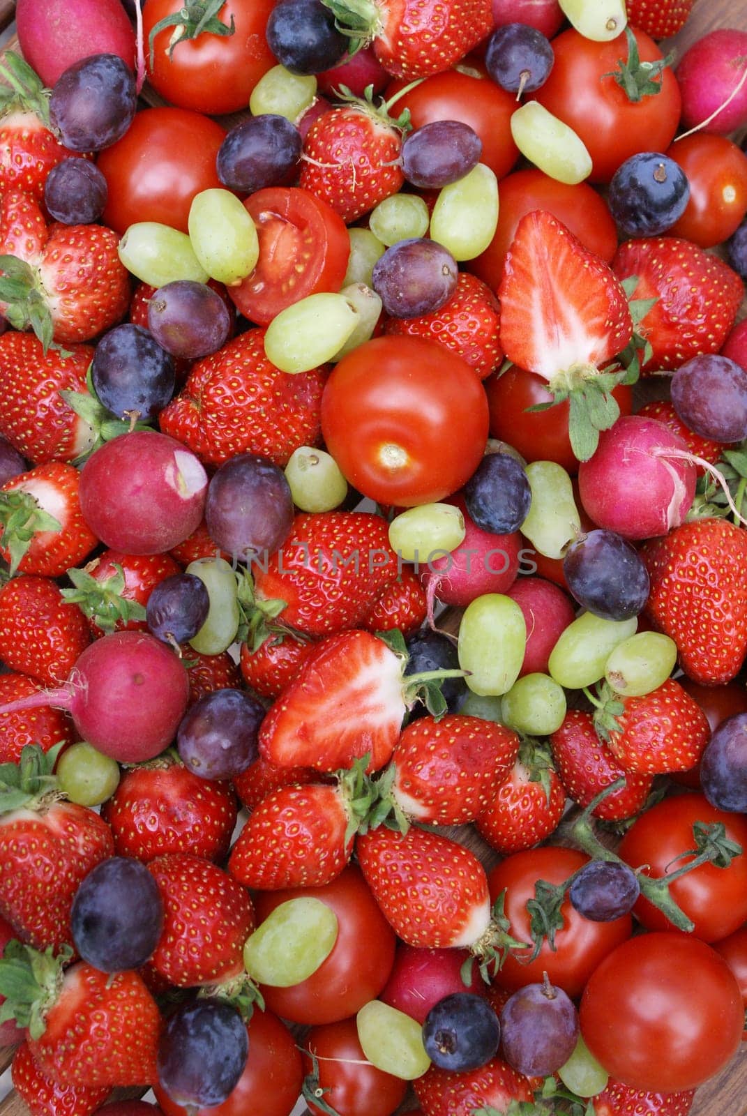 Colorful fruit mix
