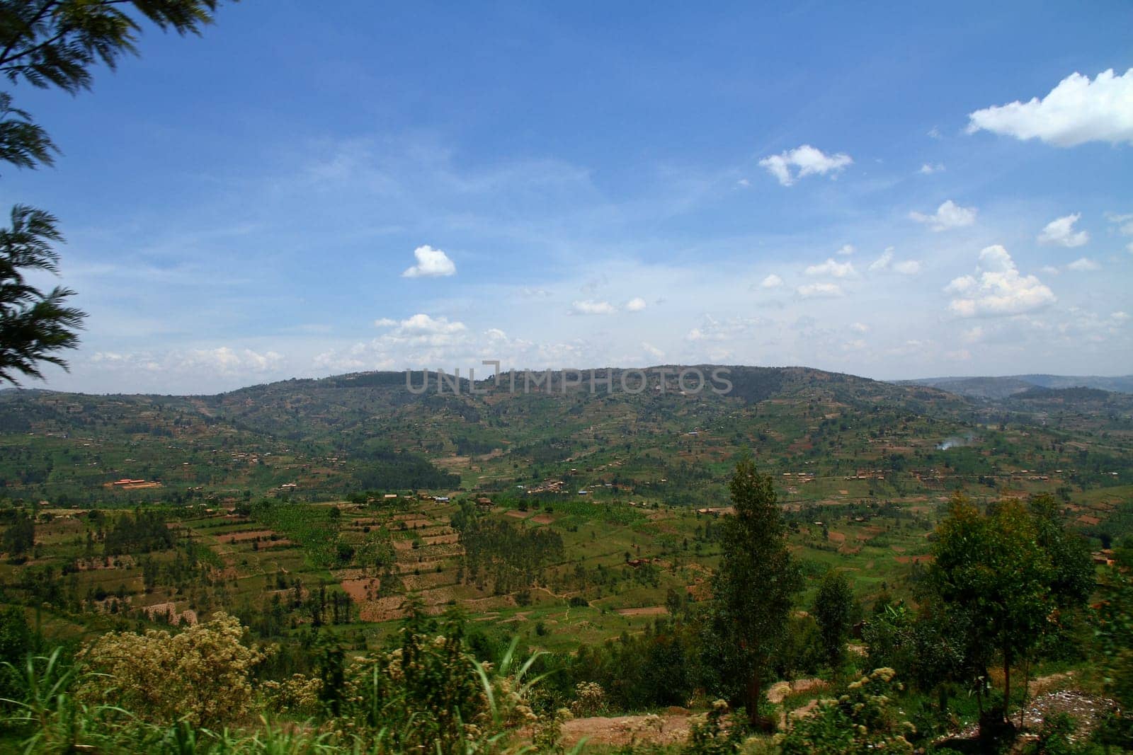The beautiful lush hillside country of Rwanda and its many terraced farms