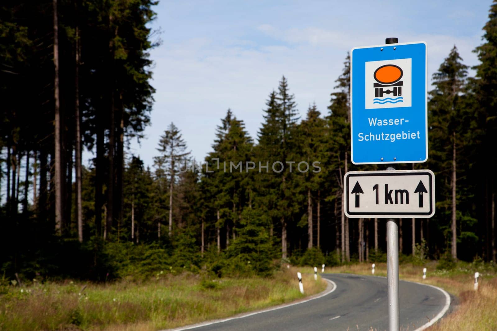Sign Road Water Protection Area