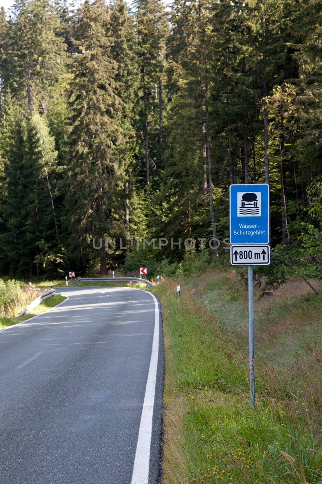 Water protection area - Straße am Waldstein in the Fichtegebirge