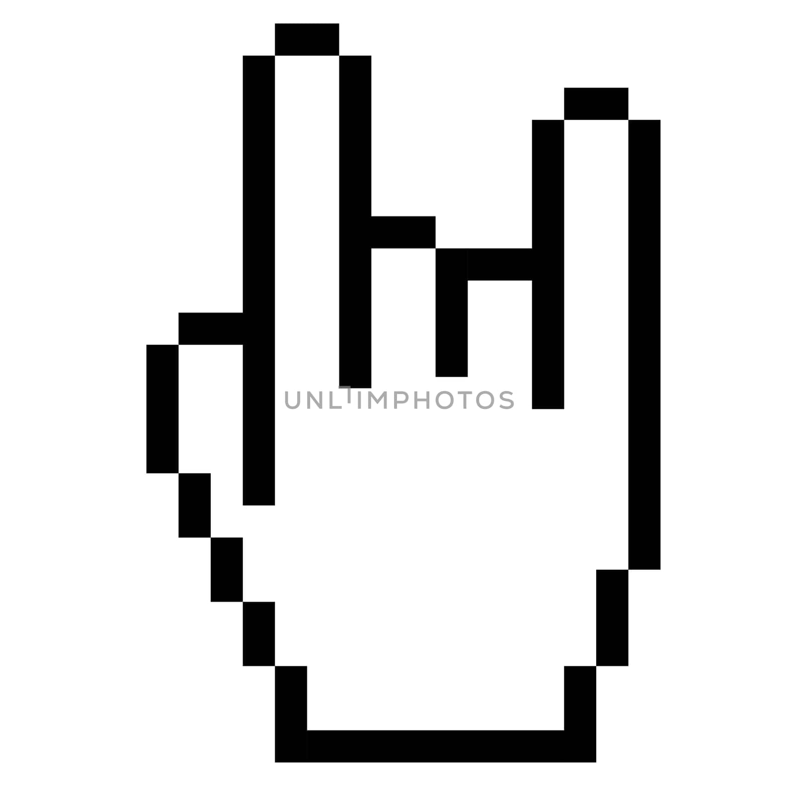 Pixel Graphics Hand - Rock