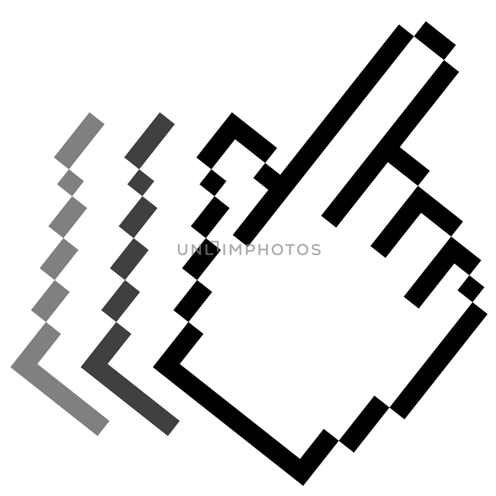 Pixel Graphics Hand - Index Finger in Motion