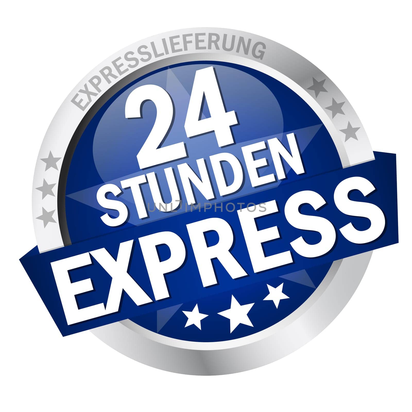 Button with banner " 24 HOURS EXPRESS """