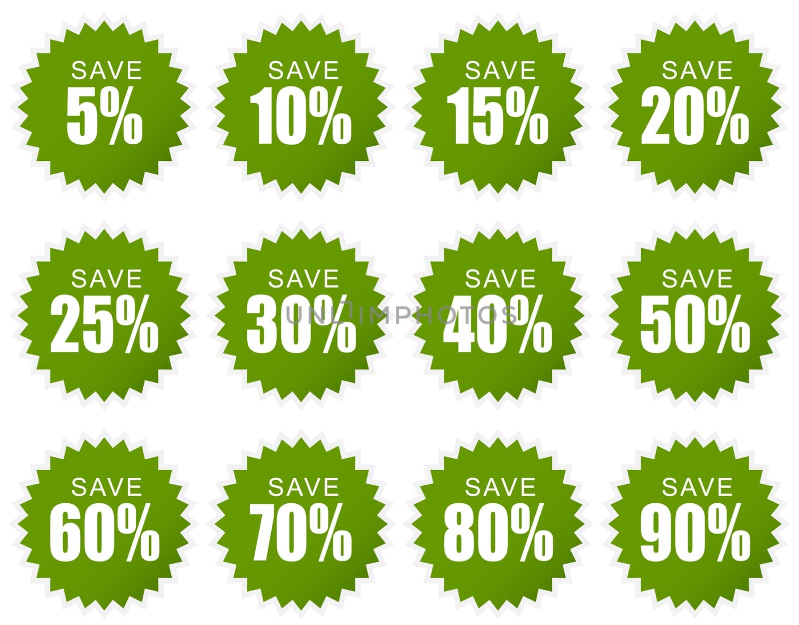 Discount Stickers - Green