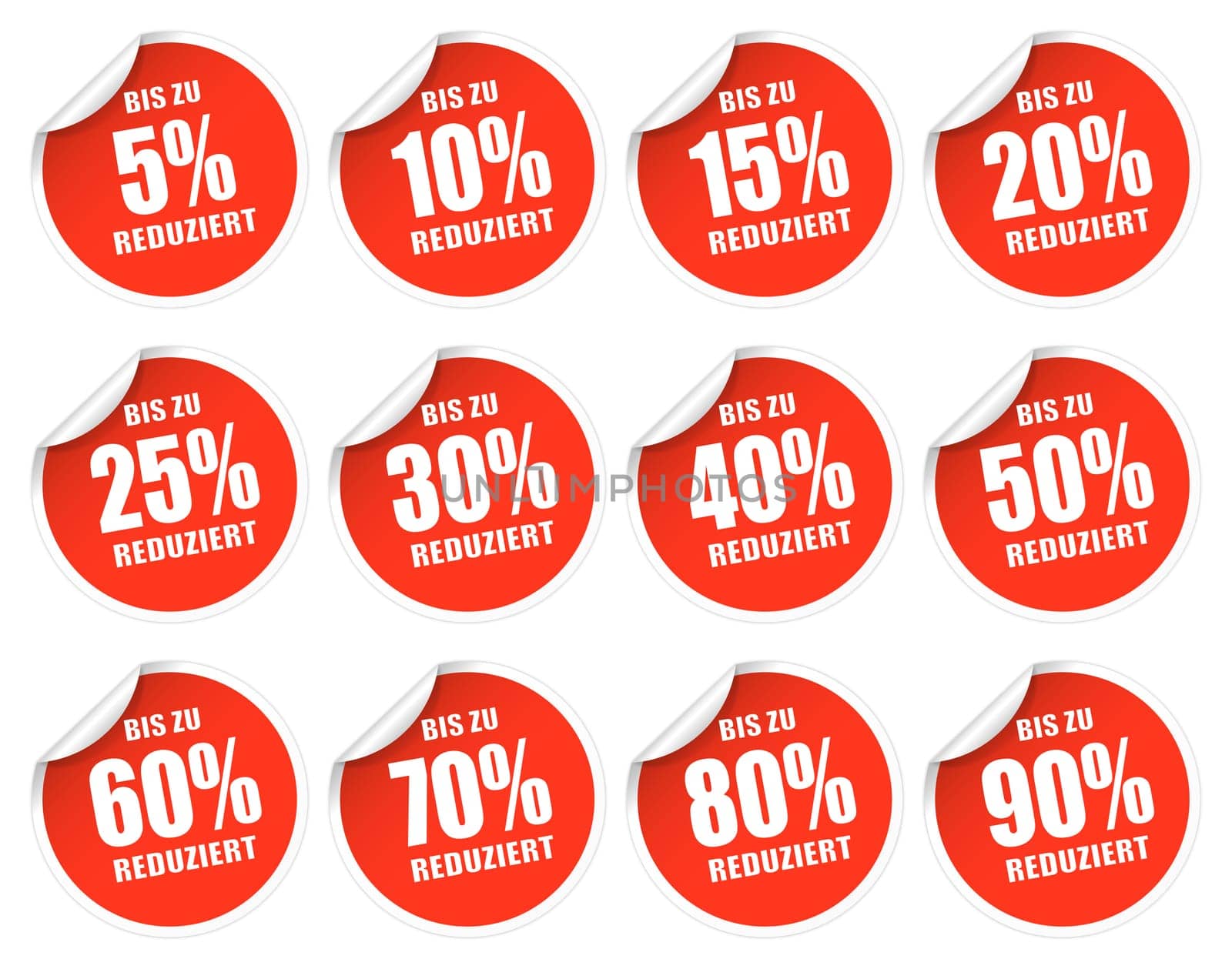 Discount Stickers - Red