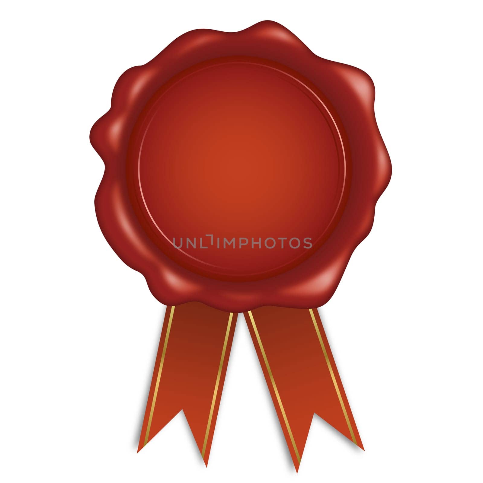 Wax seal with ribbons