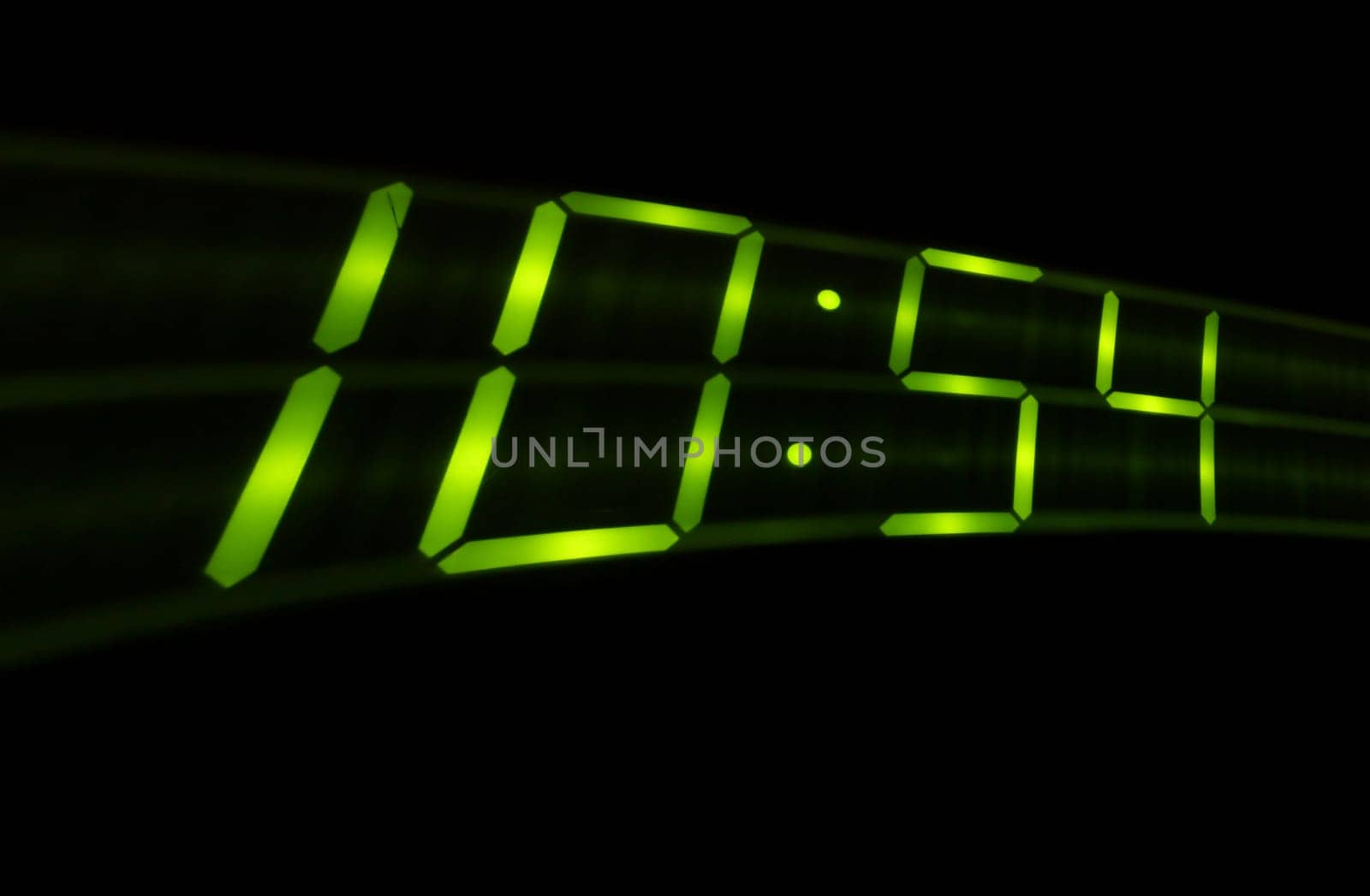 Digital time swish on black background