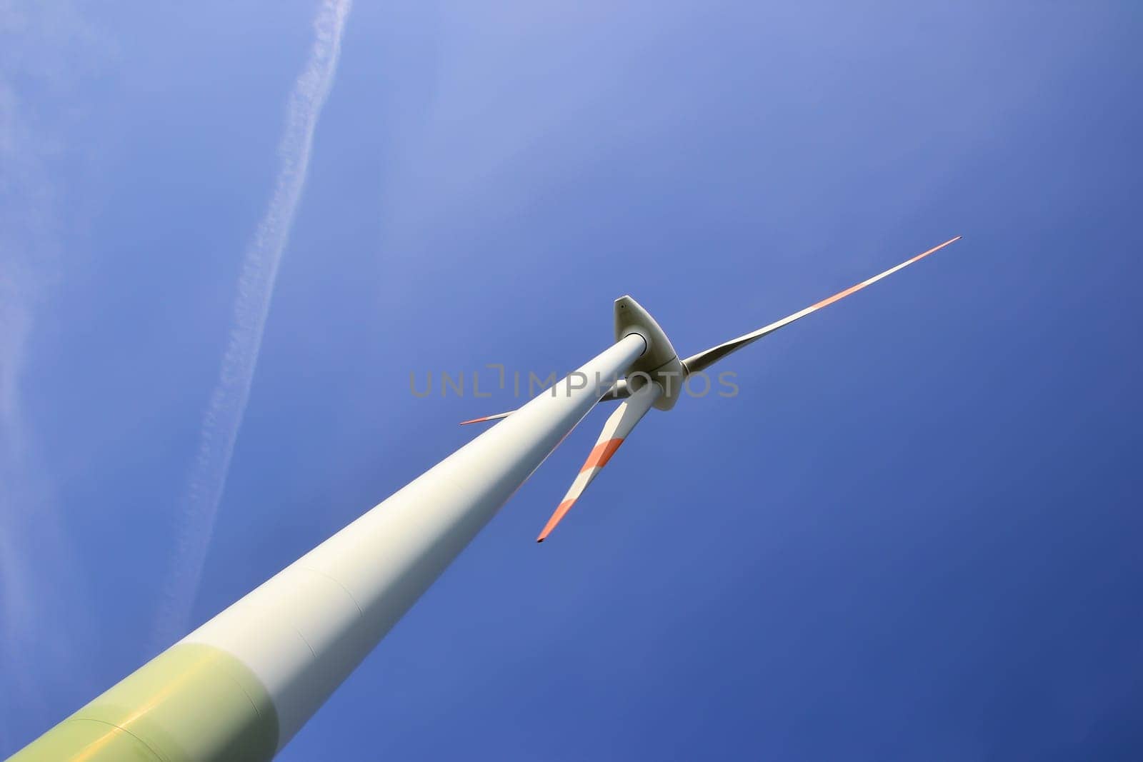 Close-up of a wind turbine