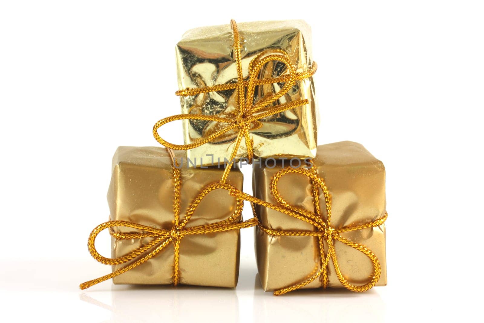 Three gold box parcels
