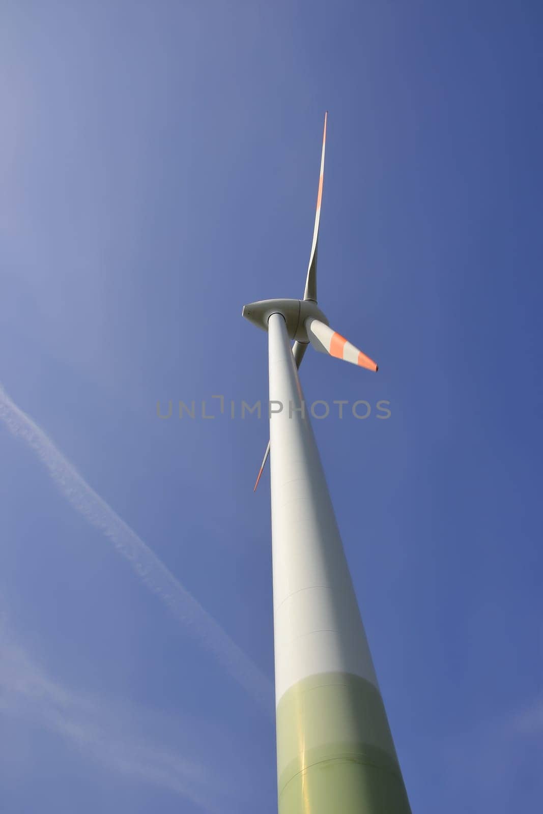 Close-up of a wind turbine