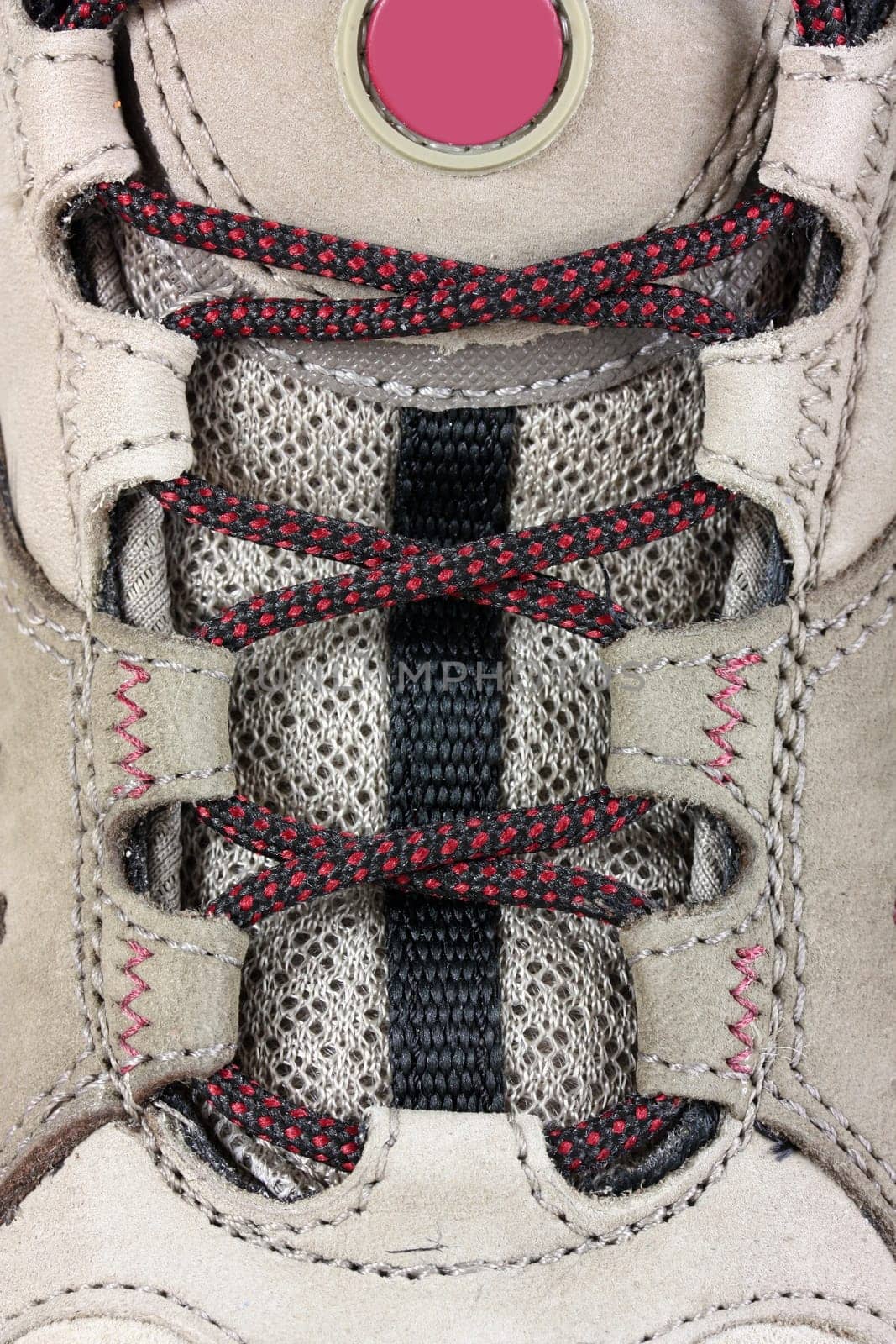 Shoe laces close up
