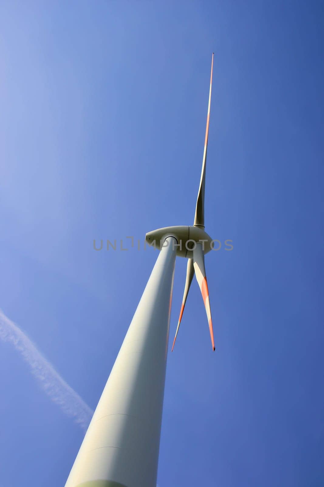 Close-up of a wind turbine