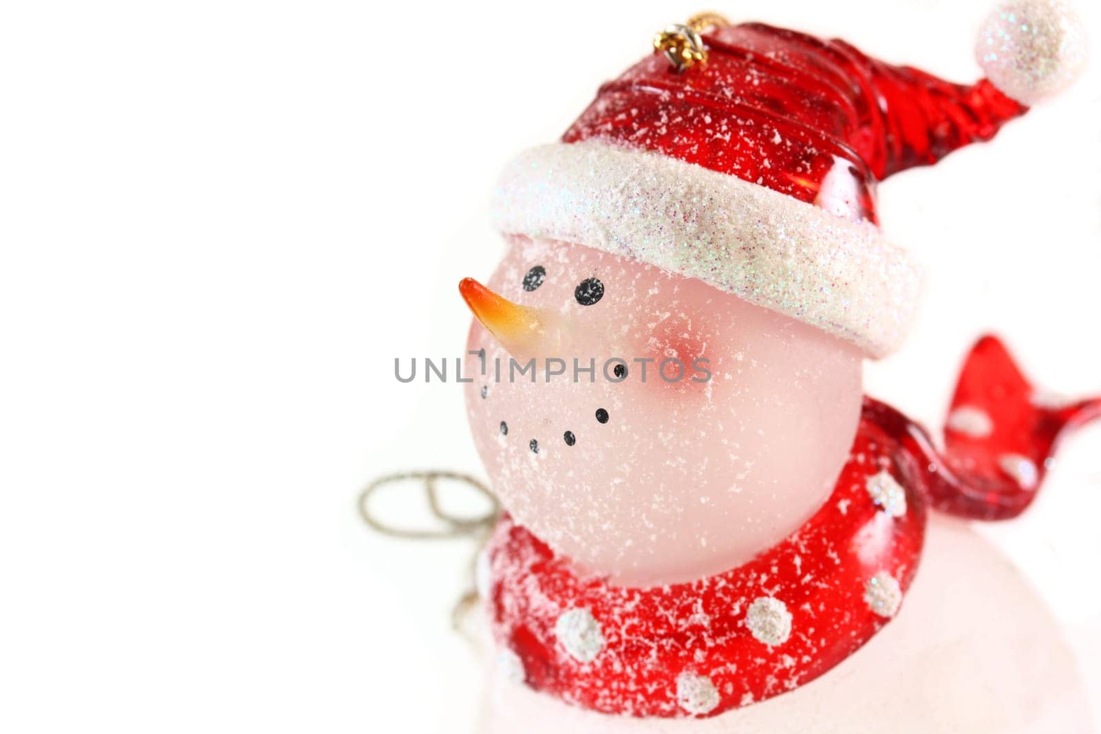 Snowman on white background