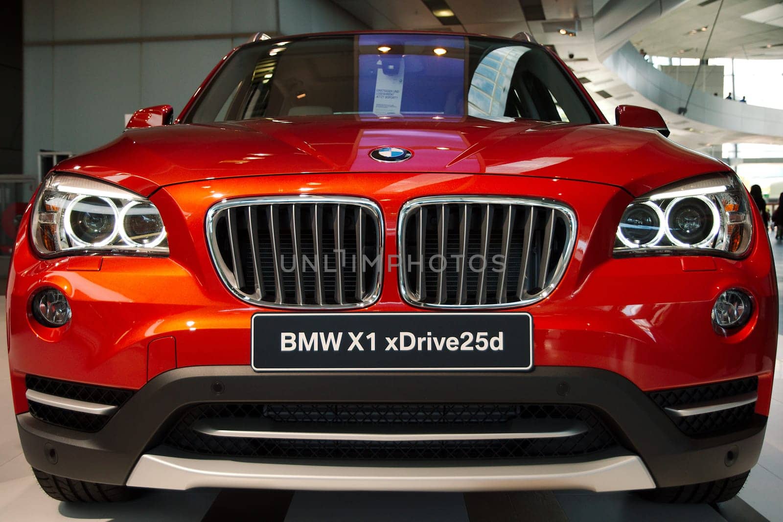 MUNICH - SEPTEMBER 19: New model BMW X1 xDrive25d at BMW Welt Expo center on September 19, 2012 in Munich