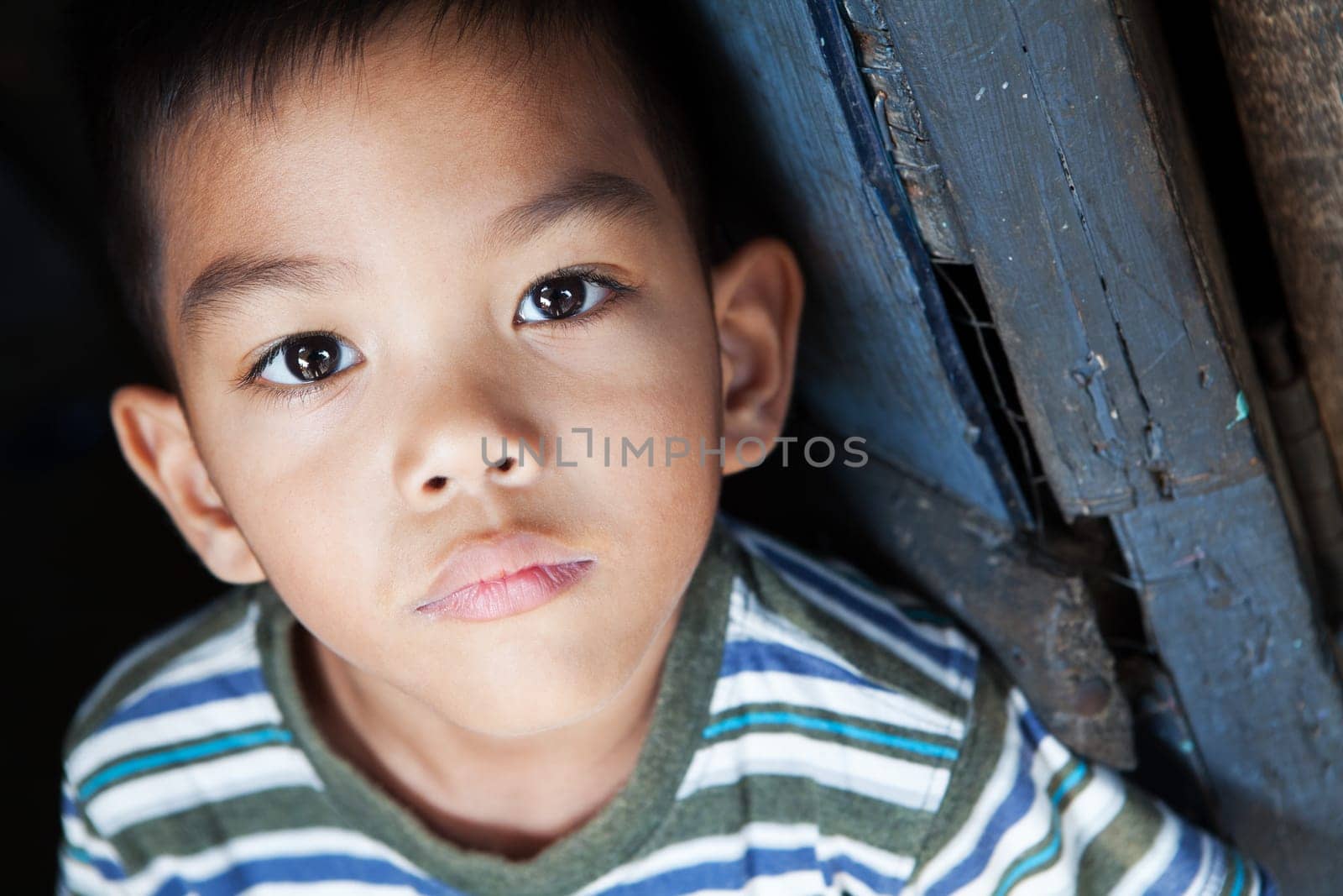Asian boy portrait - child from the Philippines in natural light