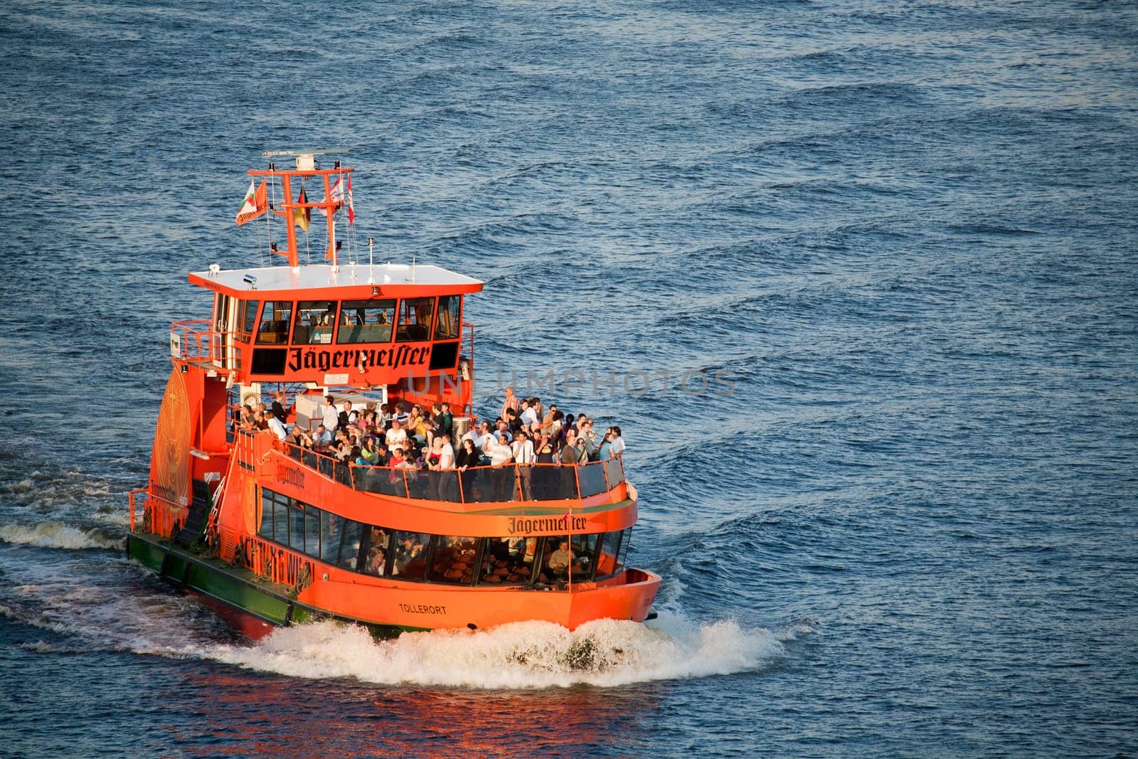 Water taxi on Elbe River