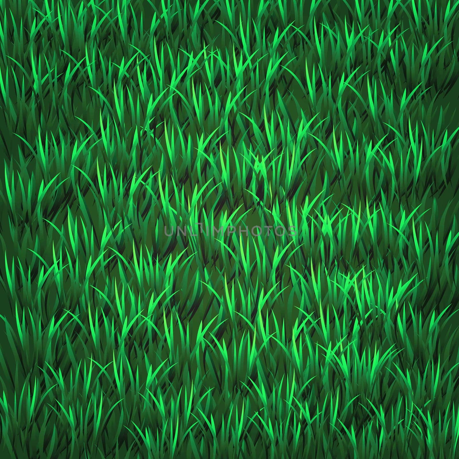 colorful illustration with  green grass for your design
