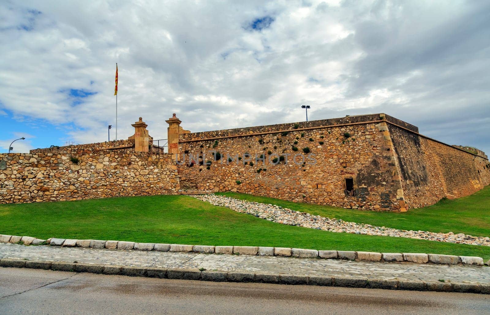 A view of Forti de Sant Jordi in Tarragona, Spain, fort built in 1709 by the English army under the War of Succession