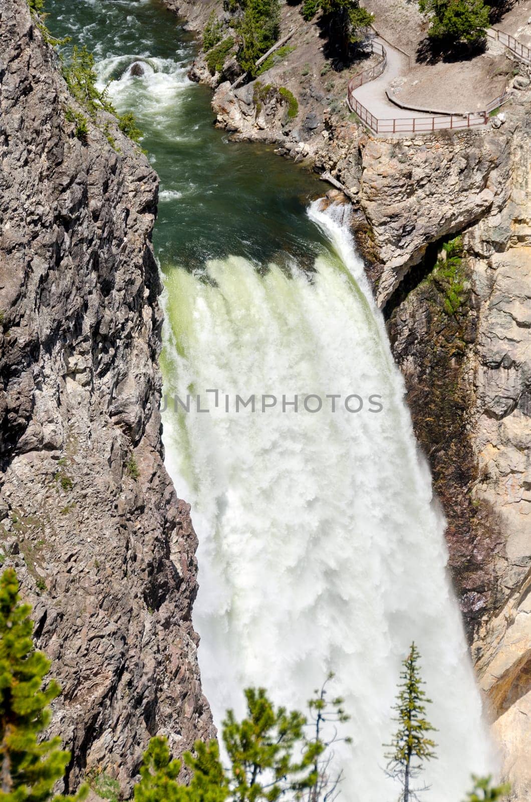 waterfall in Yellowstone Yellowstone National Park in Wyoming