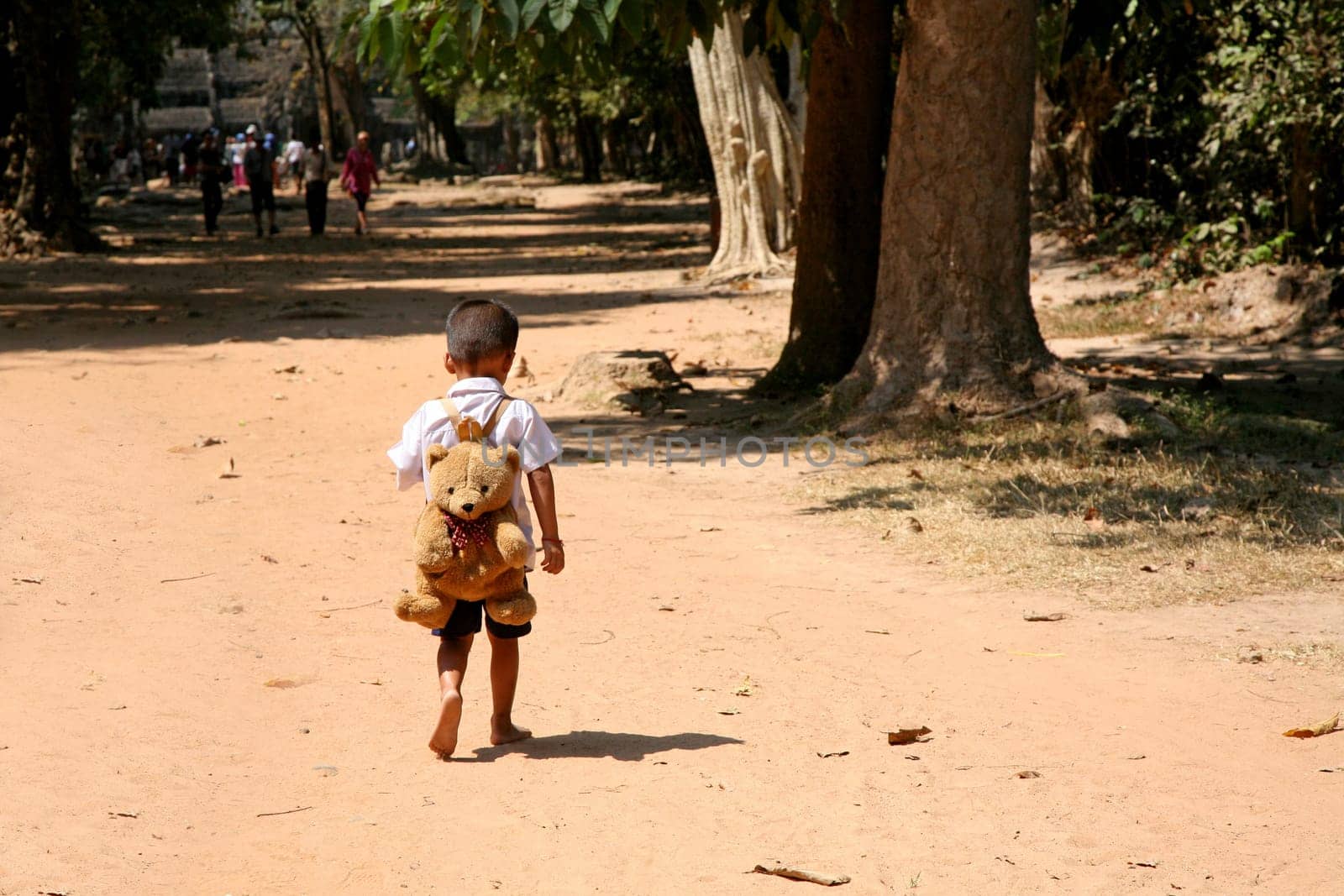 Way to school in Cambodia