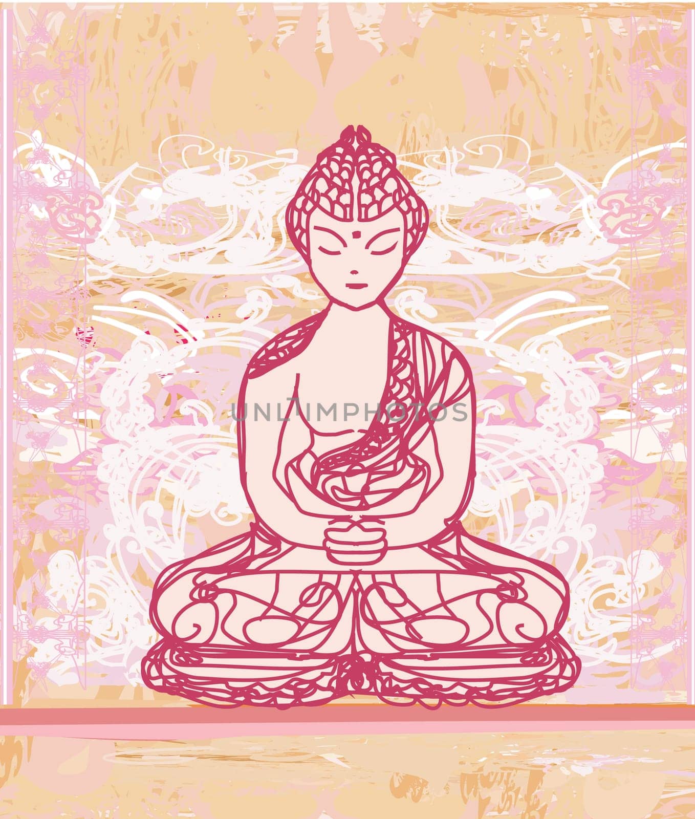 Vector of Chinese Traditional Artistic Buddhism Pattern
