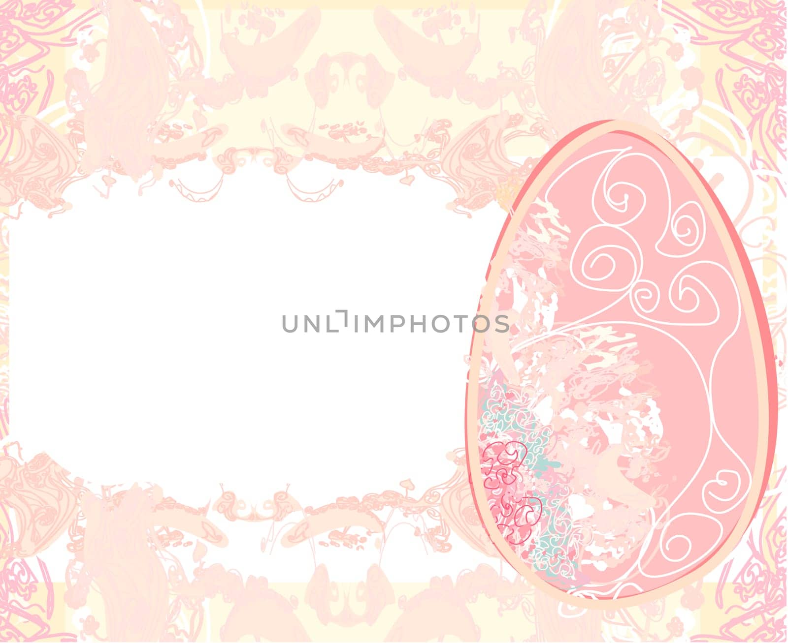 Easter Egg On Grunge Background