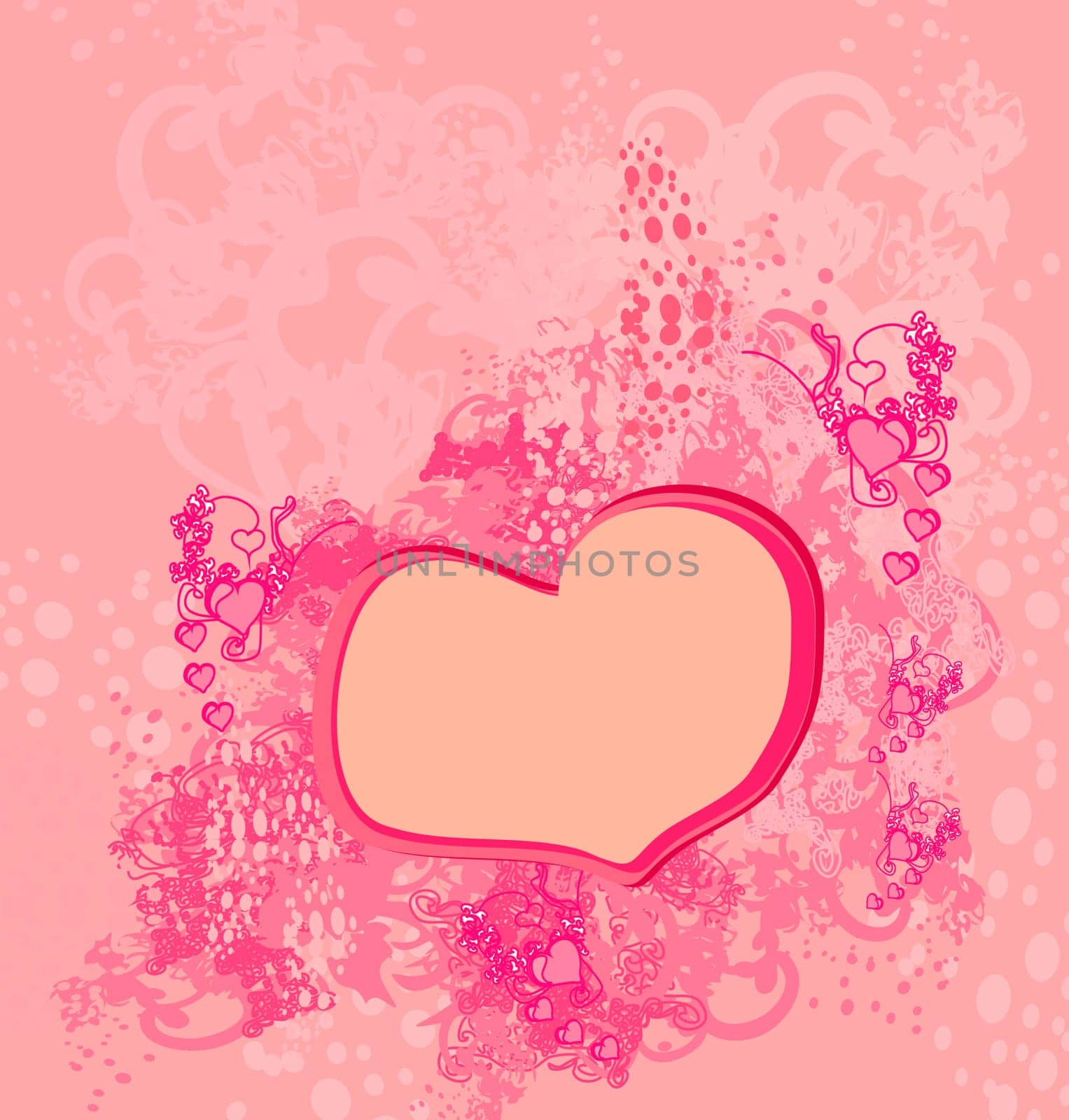 abstract romantic background with hearts