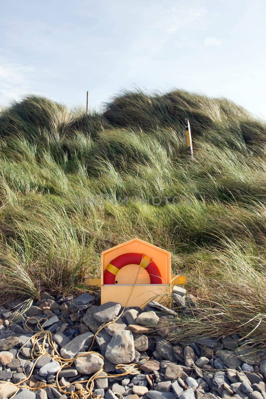 a lifebuoy on the coast of kerry Ireland