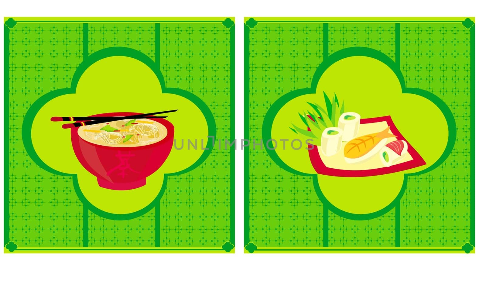template of traditional Japanese food menu