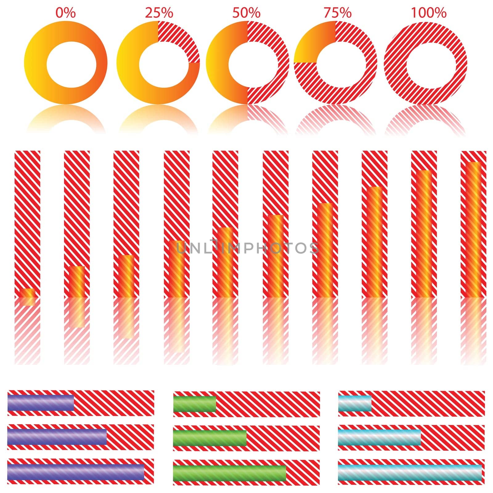 colorful illustration with   infographic elements for your design