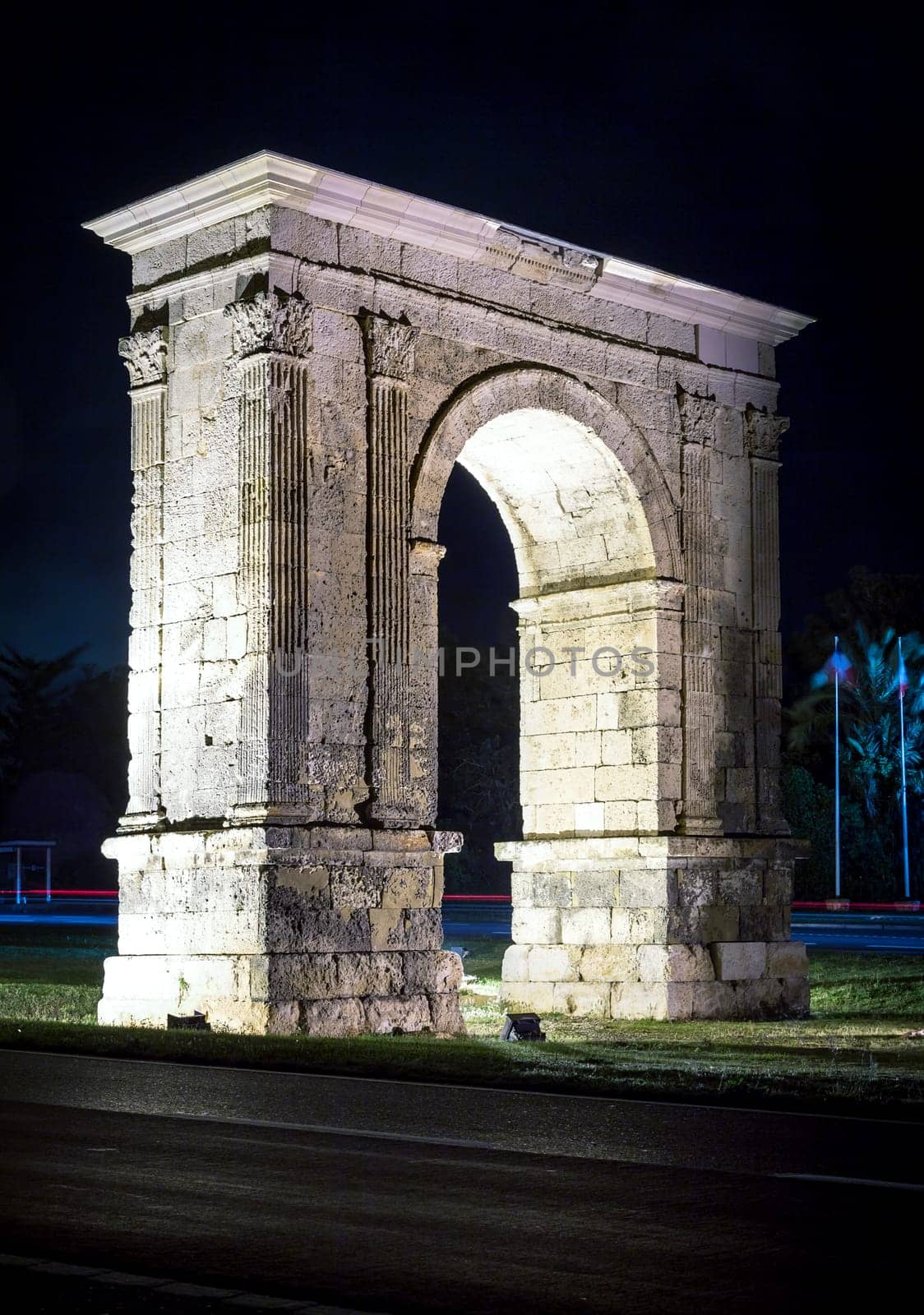Triumphal arch of Bera in Tarragona, Catalonia, Spain.