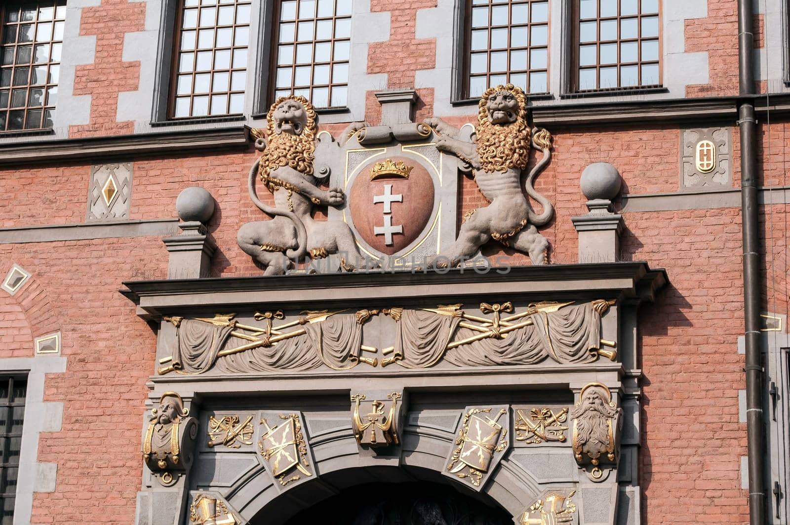 Detail of polish architecture in the city of Gdansk.