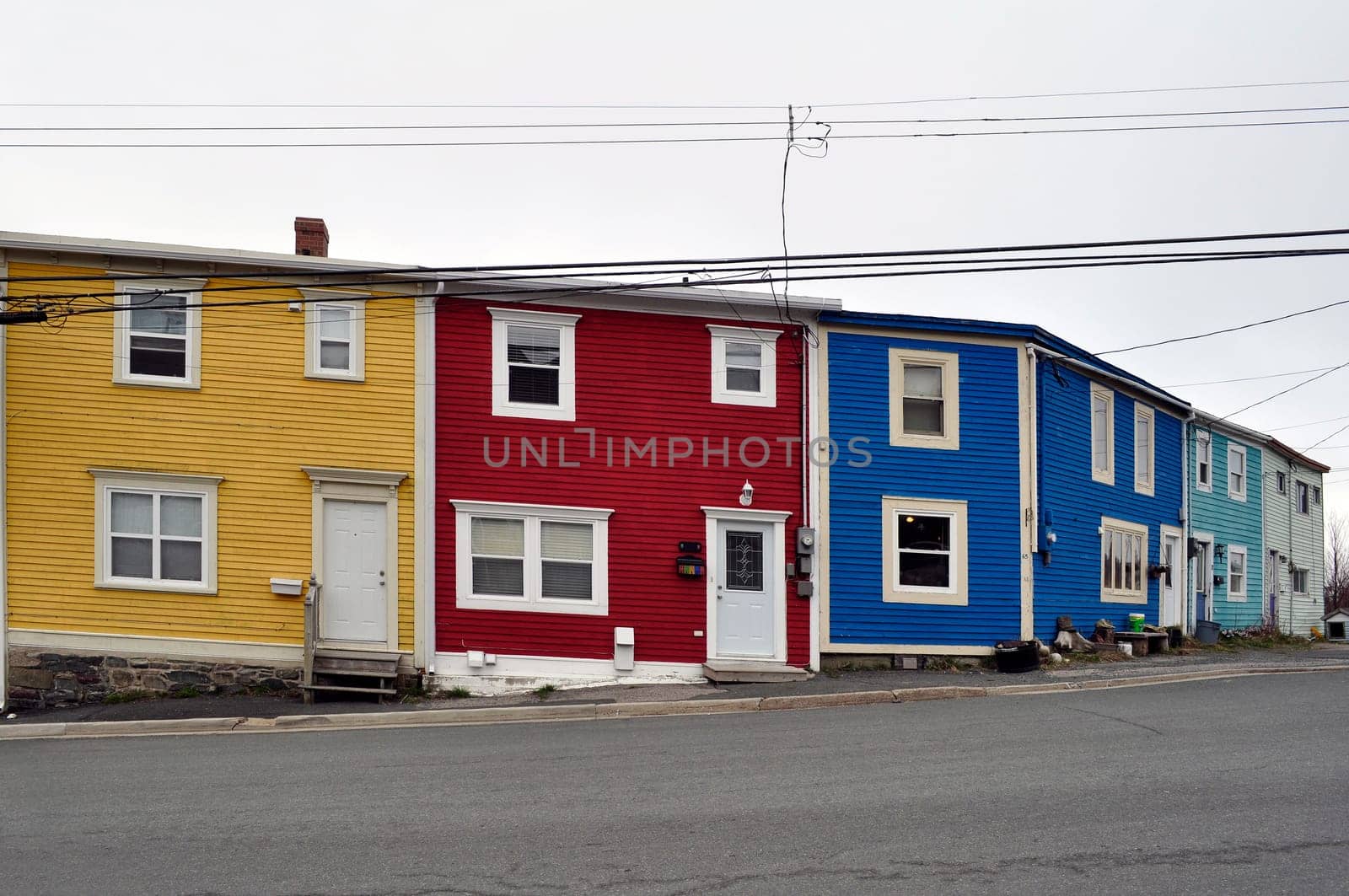 Colorful houses in the city of Saint John's, Newfoundland, Canada.