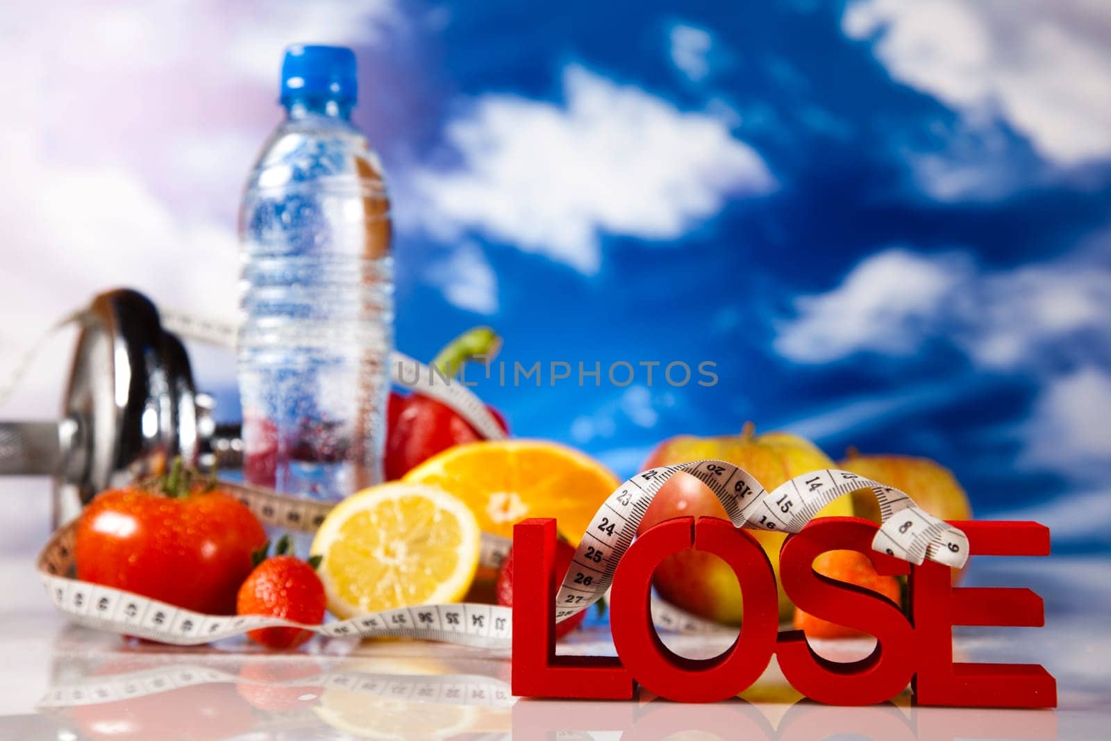 Healthy lifestyle concept, vitamins