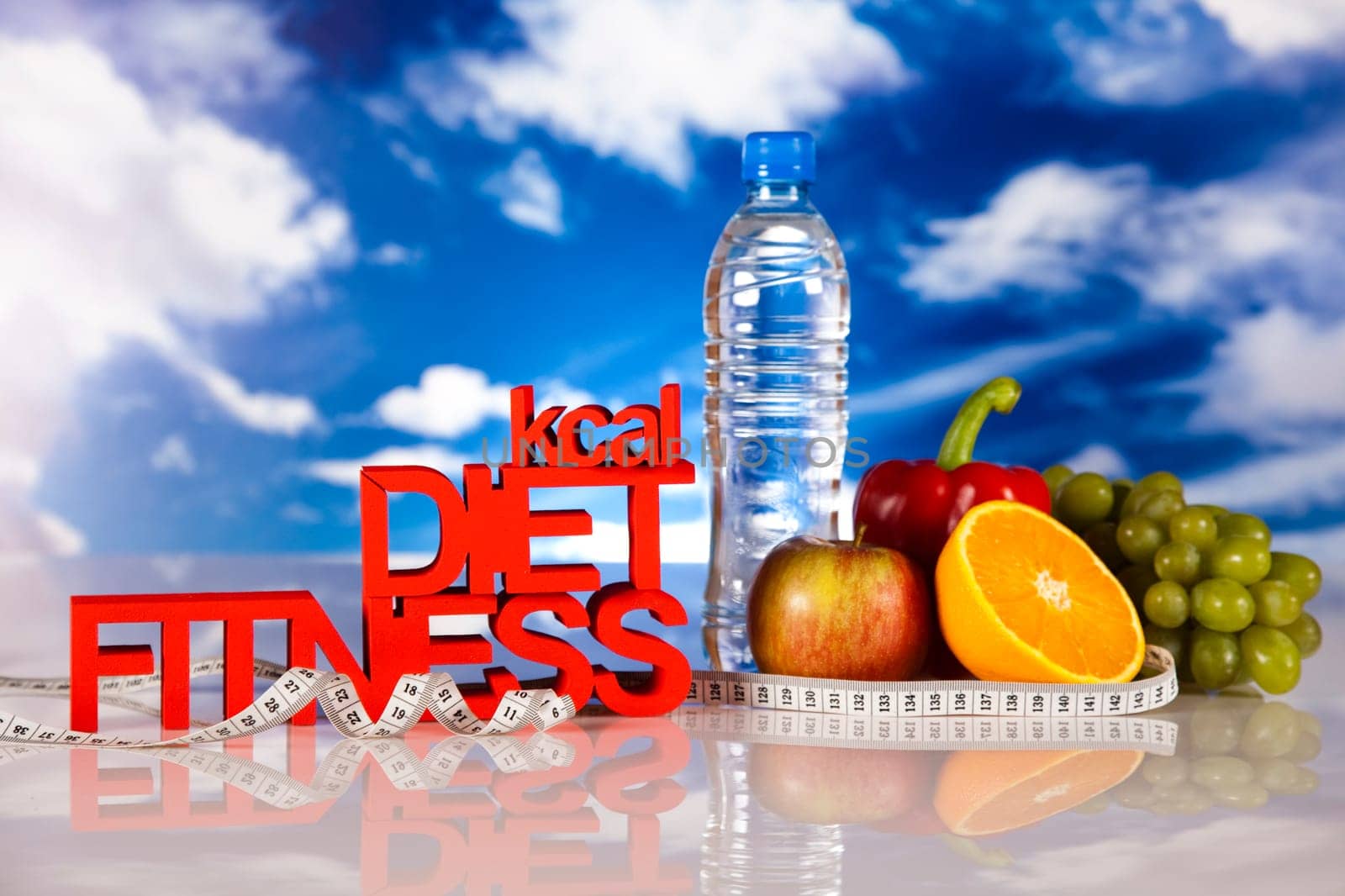 Healthy lifestyle concept, vitamins