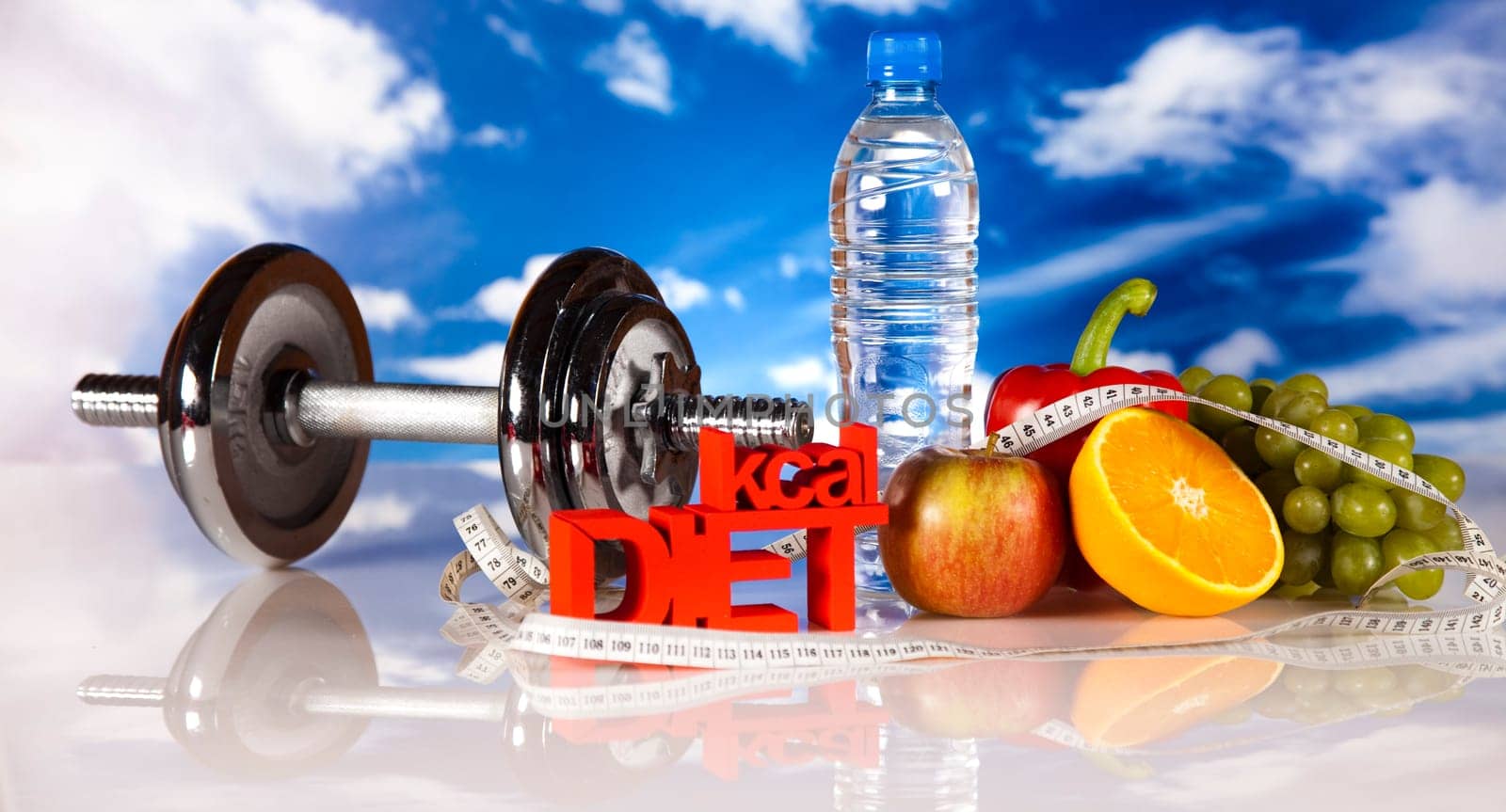 Healthy lifestyle concept, vitamins