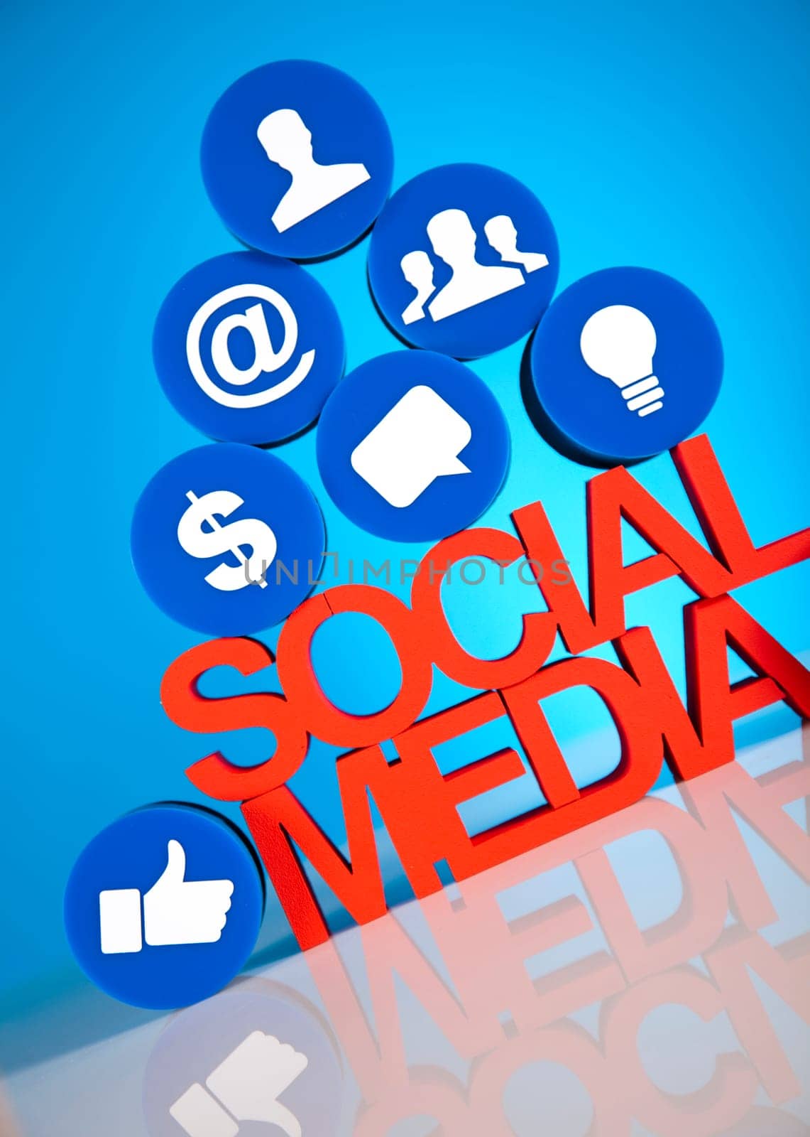 Internet concept with social media