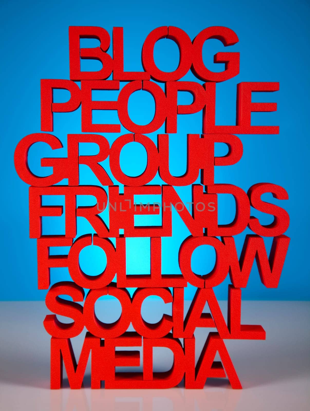 Internet concept with social media