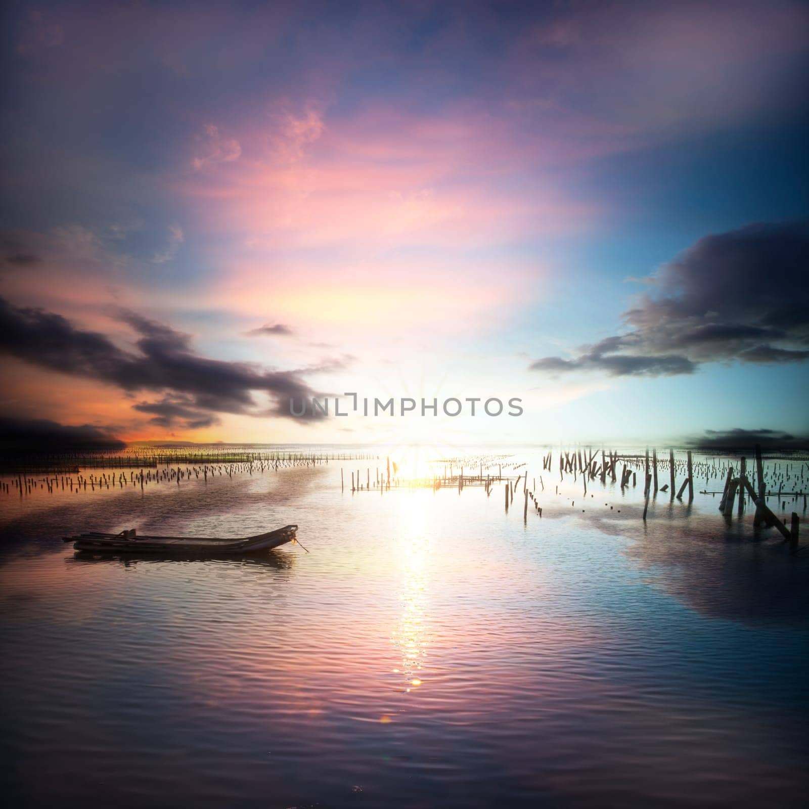Tainan night view of the sea floor, Taiwan