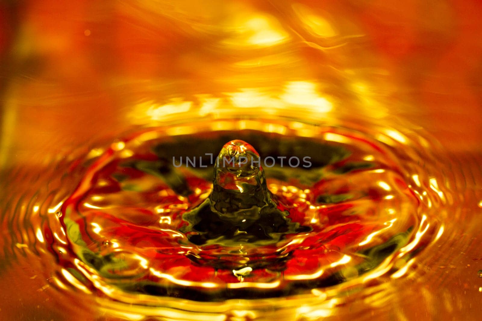 Beautiful close up view of a drop of water.