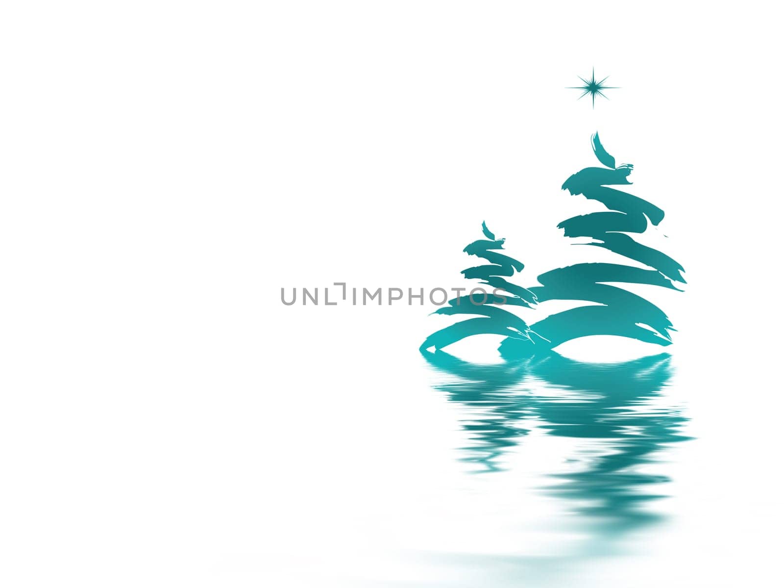 Christmas tree traditional without isolated without background