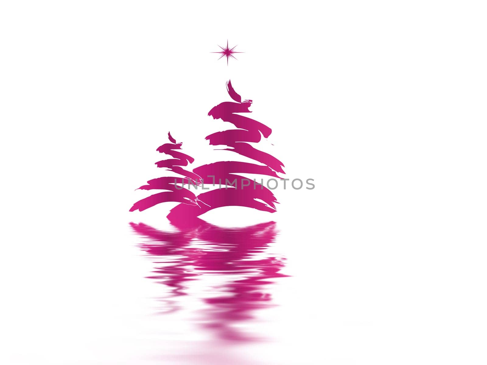 Christmas tree traditional without isolated without background