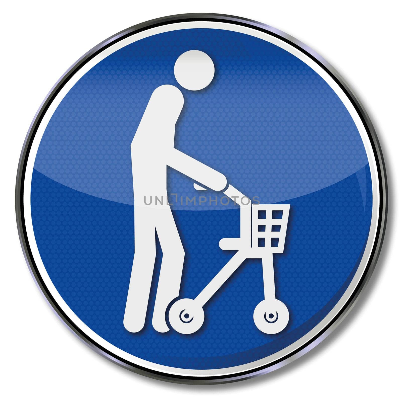 Sign with old man and walker